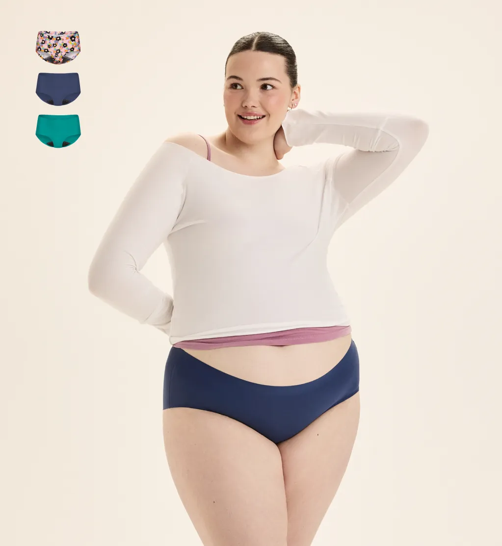 Super Leakproof® No-Show Underwear Boyshort 3-Pack