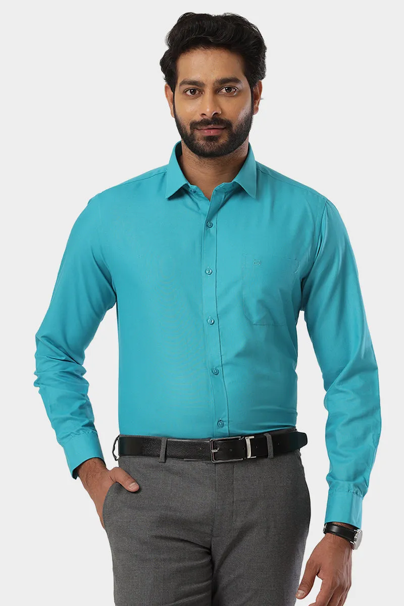Super Soft - Sky Blue Formal Shirts for Men | Ariser