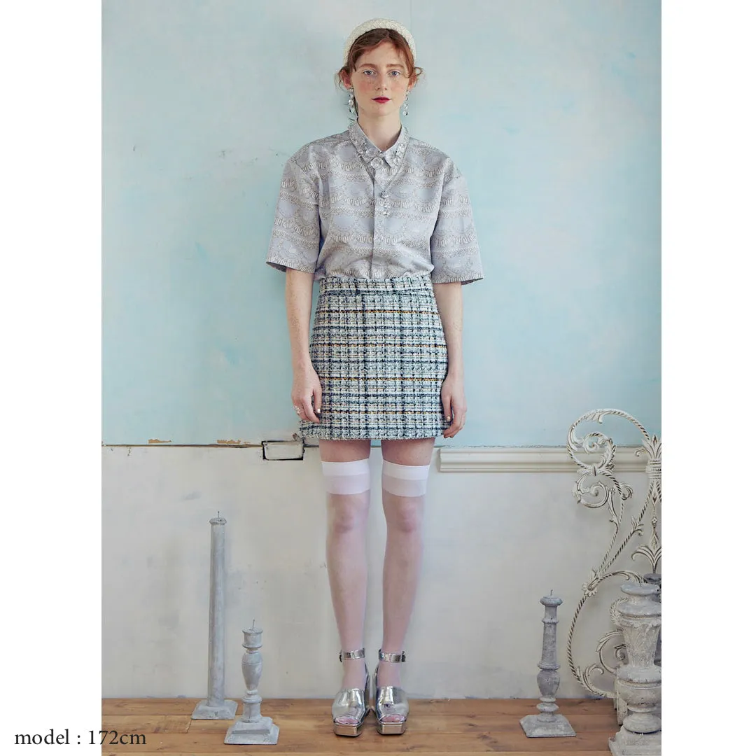 Swan Lake Cake Dress Shirt (Misty Blue)【Japan Jewelry】