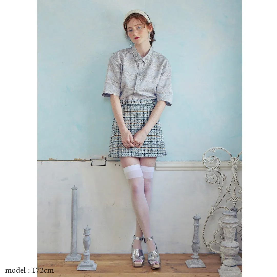 Swan Lake Cake Dress Shirt (Misty Blue)【Japan Jewelry】