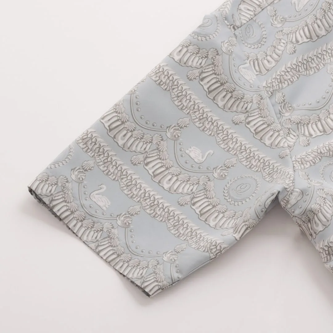 Swan Lake Cake Dress Shirt (Misty Blue)【Japan Jewelry】