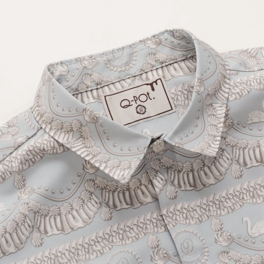 Swan Lake Cake Dress Shirt (Misty Blue)【Japan Jewelry】