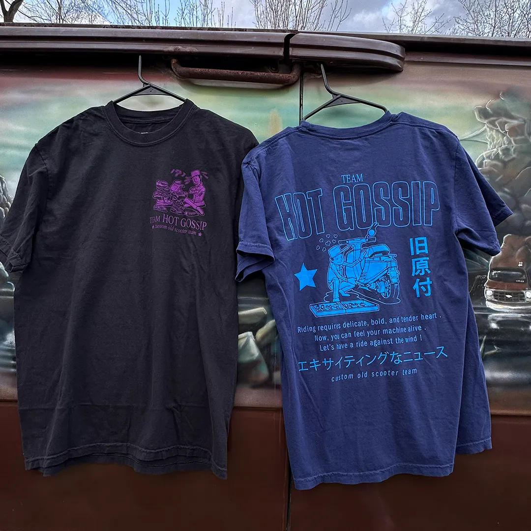 TEAM HOT GOSSIP SCOOTER SHIRT - NAVY / BLUE