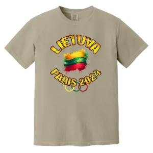 Team Lietuva 2024 Olympics - Men/Women Unisex Soft-Washed Comfort Cotton Short Sleeve T-Shirt