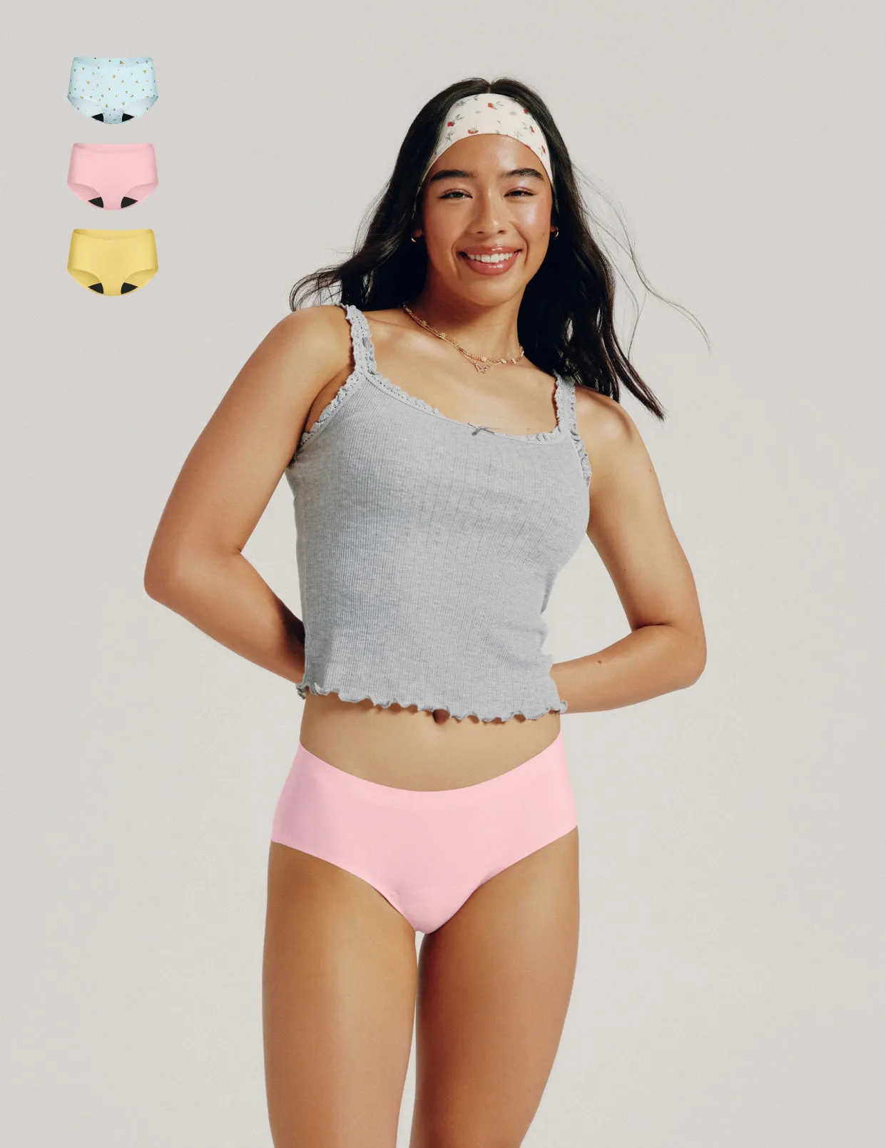 Teen Light Leakproof No-Show Boyshort 3-Pack