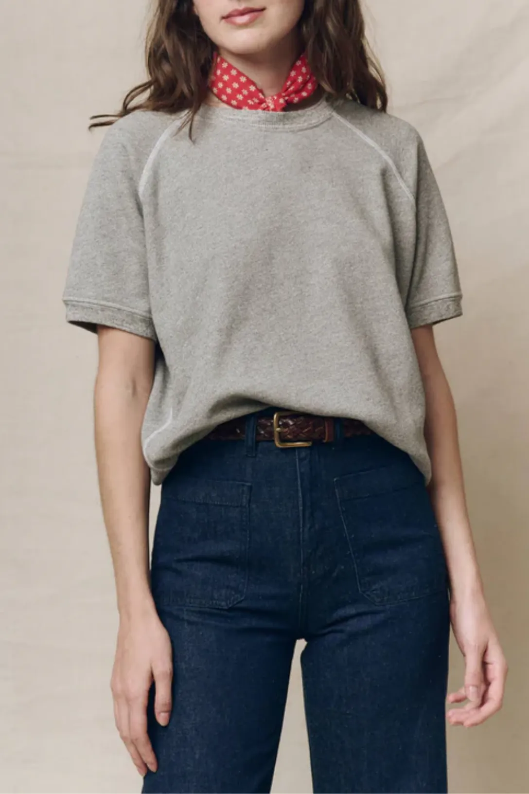 The Short Sleeve Sweatshirt | Varsity Grey