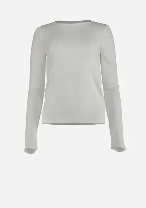 The Soft Long Sleeve Top Off White