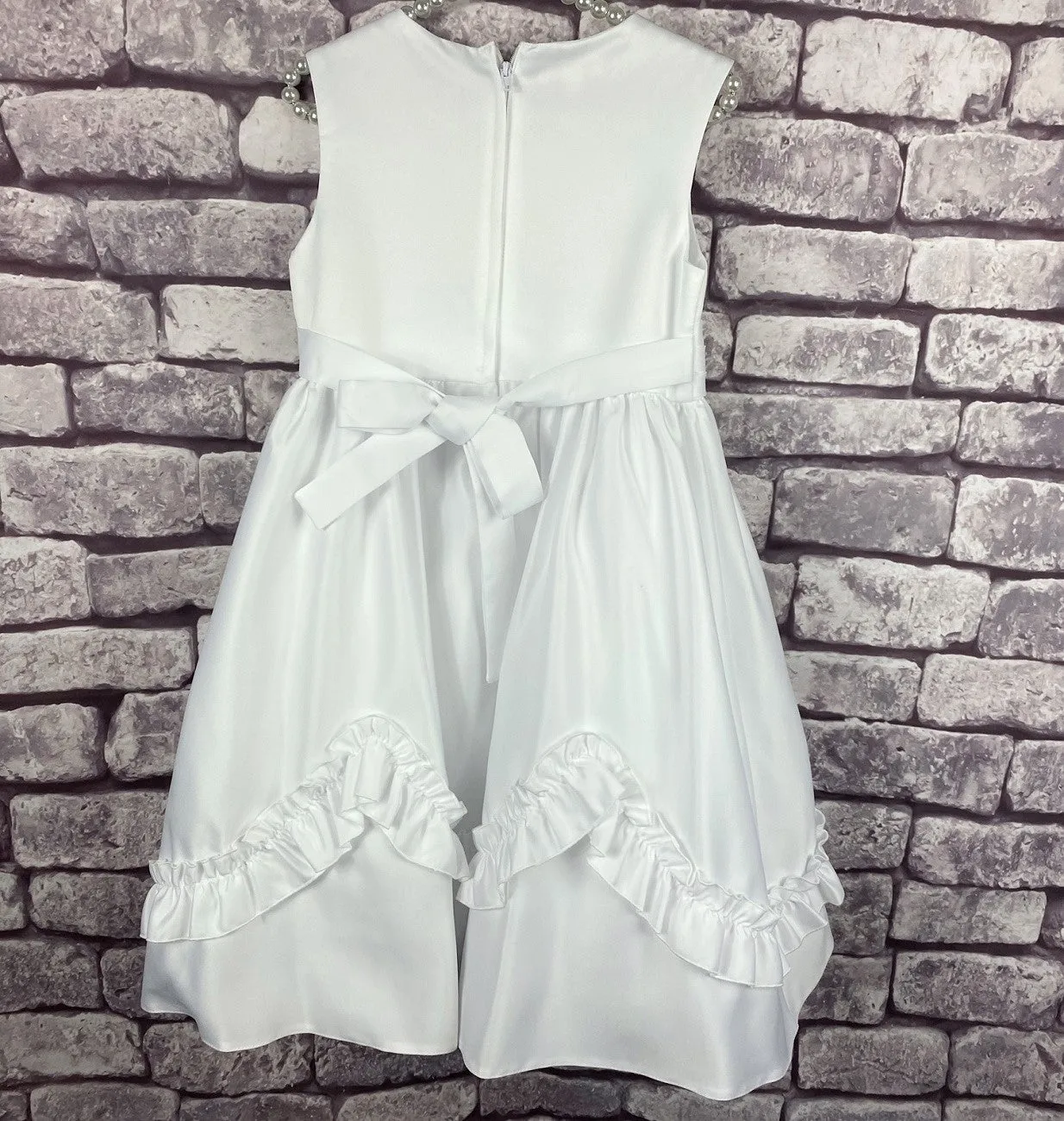 Thea White Flower Girl Dress