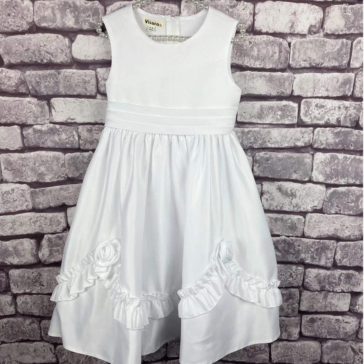 Thea White Flower Girl Dress
