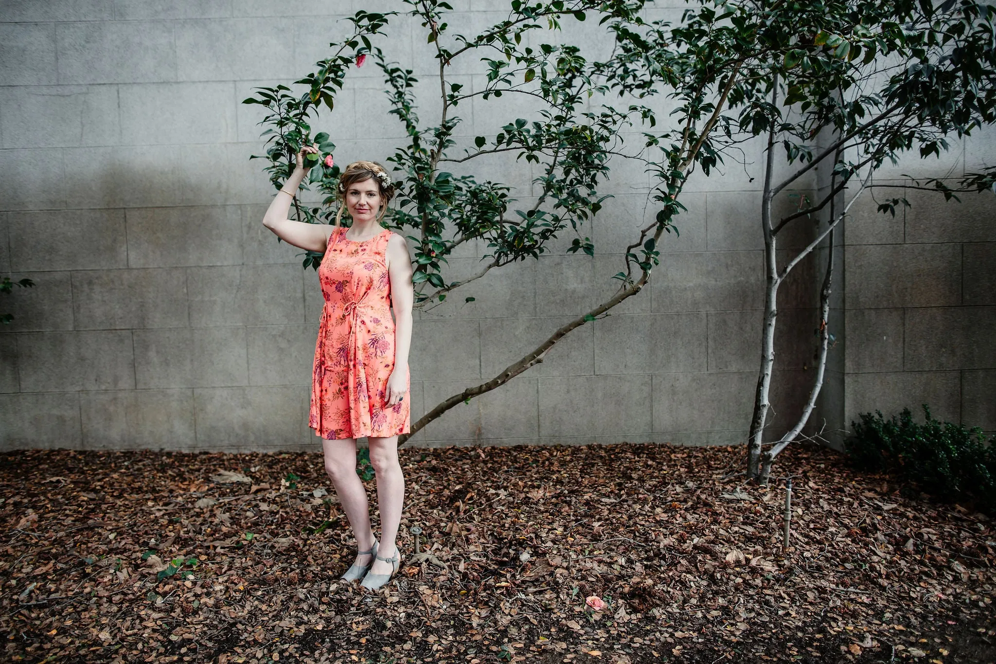 Tia Dress in Coral Floral