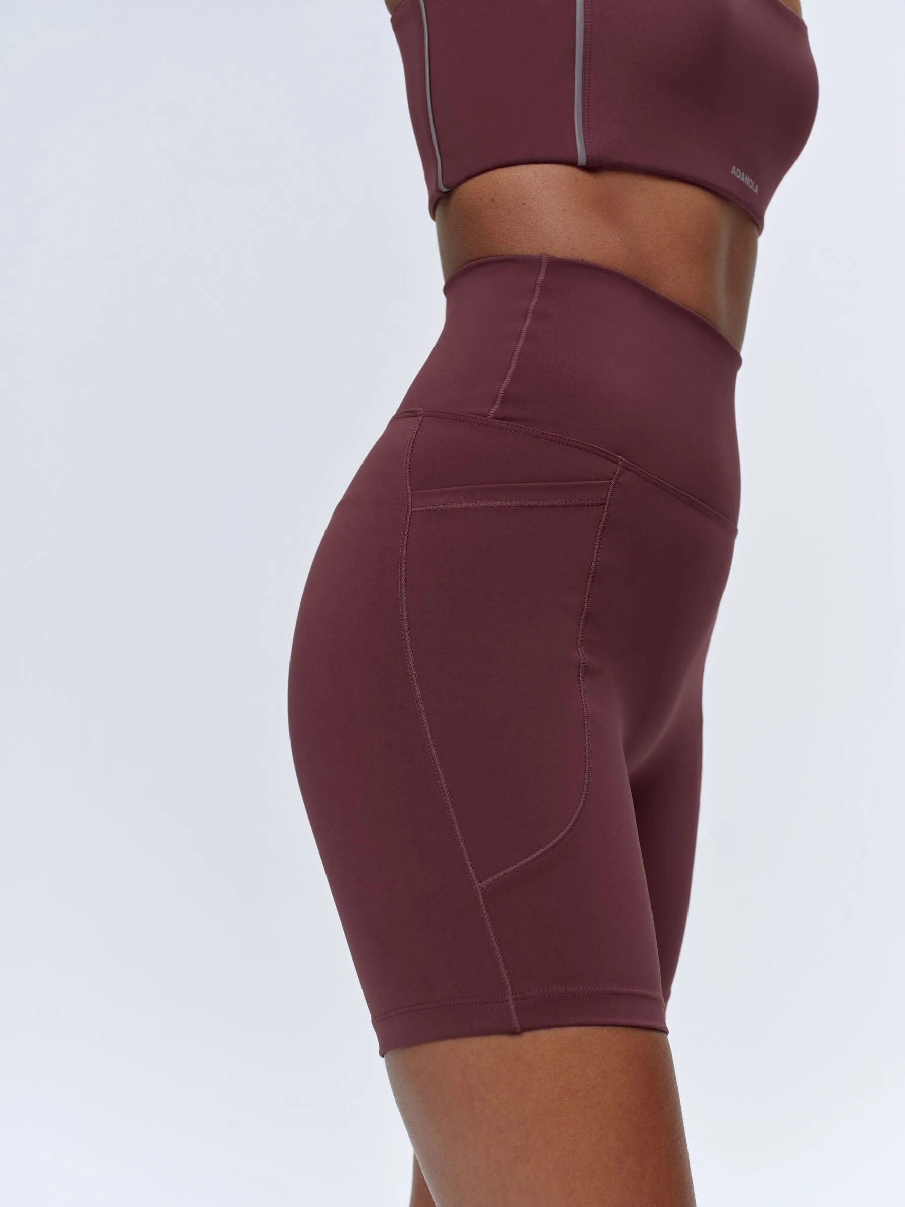 Ultimate Ultra Crop Pocket Shorts - Burgundy