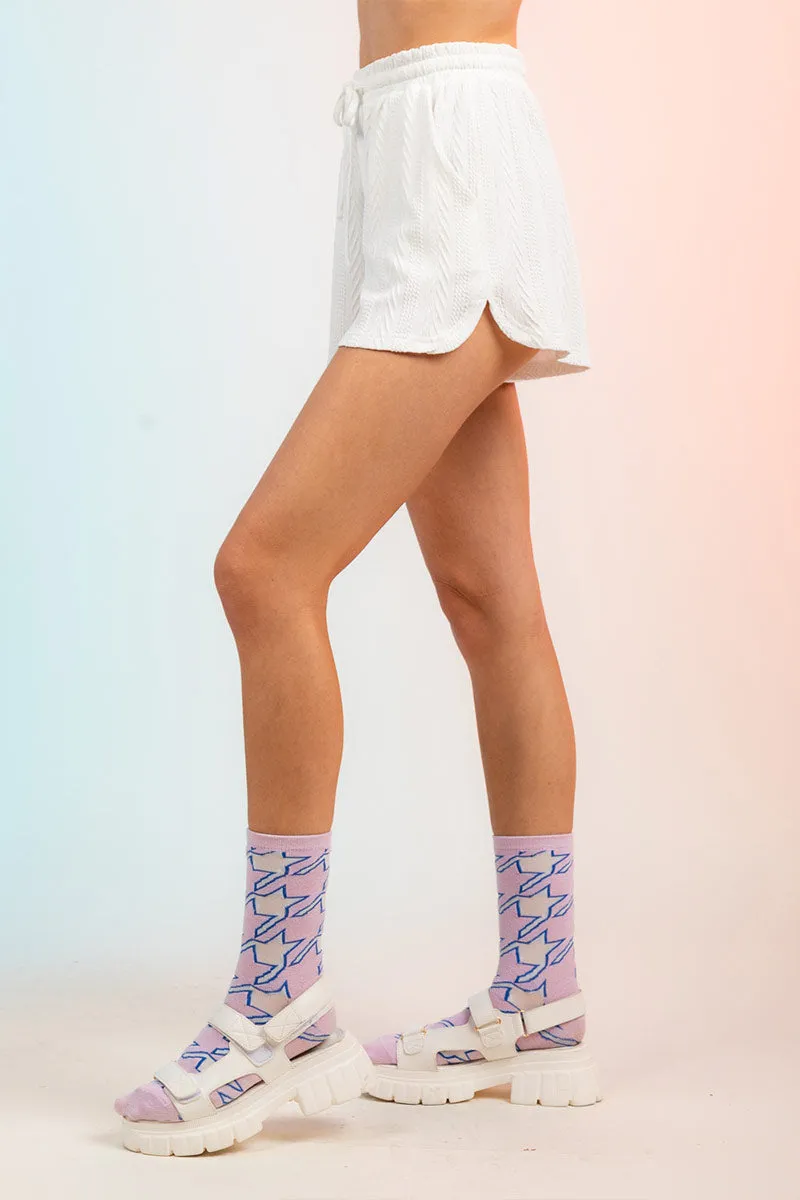 UNF4227 Knitted T-Shirt & Shorts SetTop