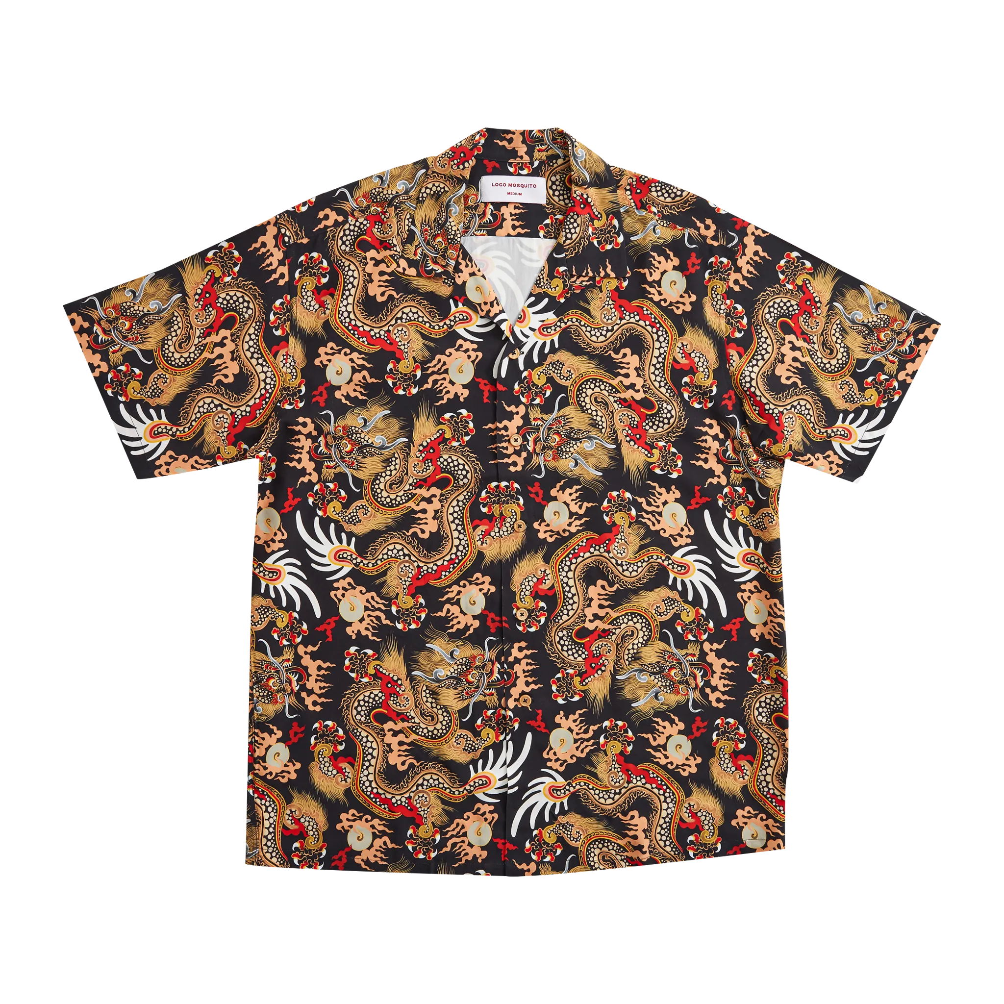 [UNISEX] TOMAS TOMAS X LOCO MOSQUITO 108 DRAGONS BLACK SHORT SLEEVE SHIRT