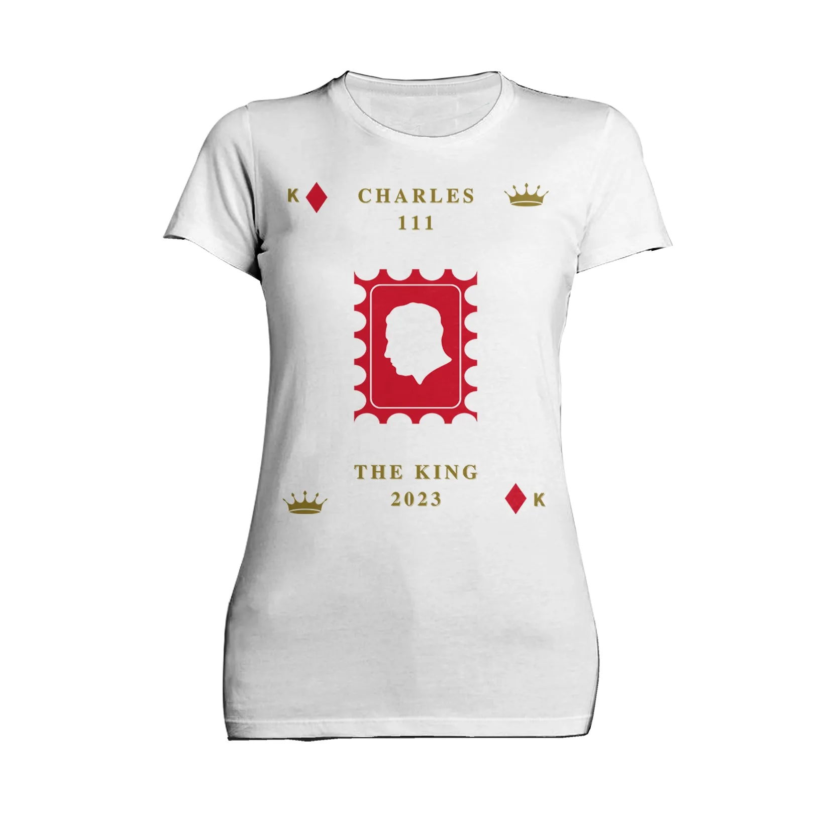 Urban Attitude Kings Coronation 2023 Stamp Silhouette Portrait Women's T-shirt