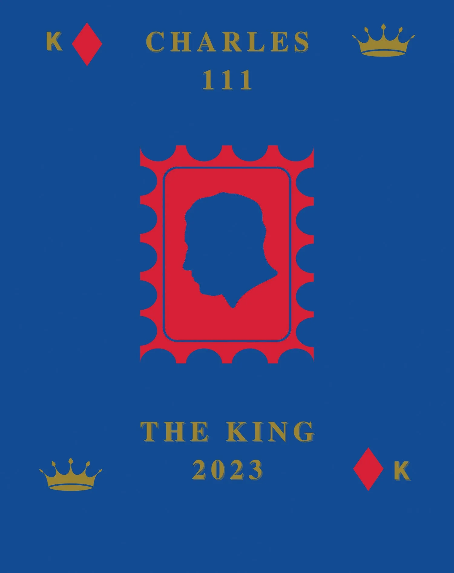 Urban Attitude Kings Coronation 2023 Stamp Silhouette Portrait Women's T-shirt