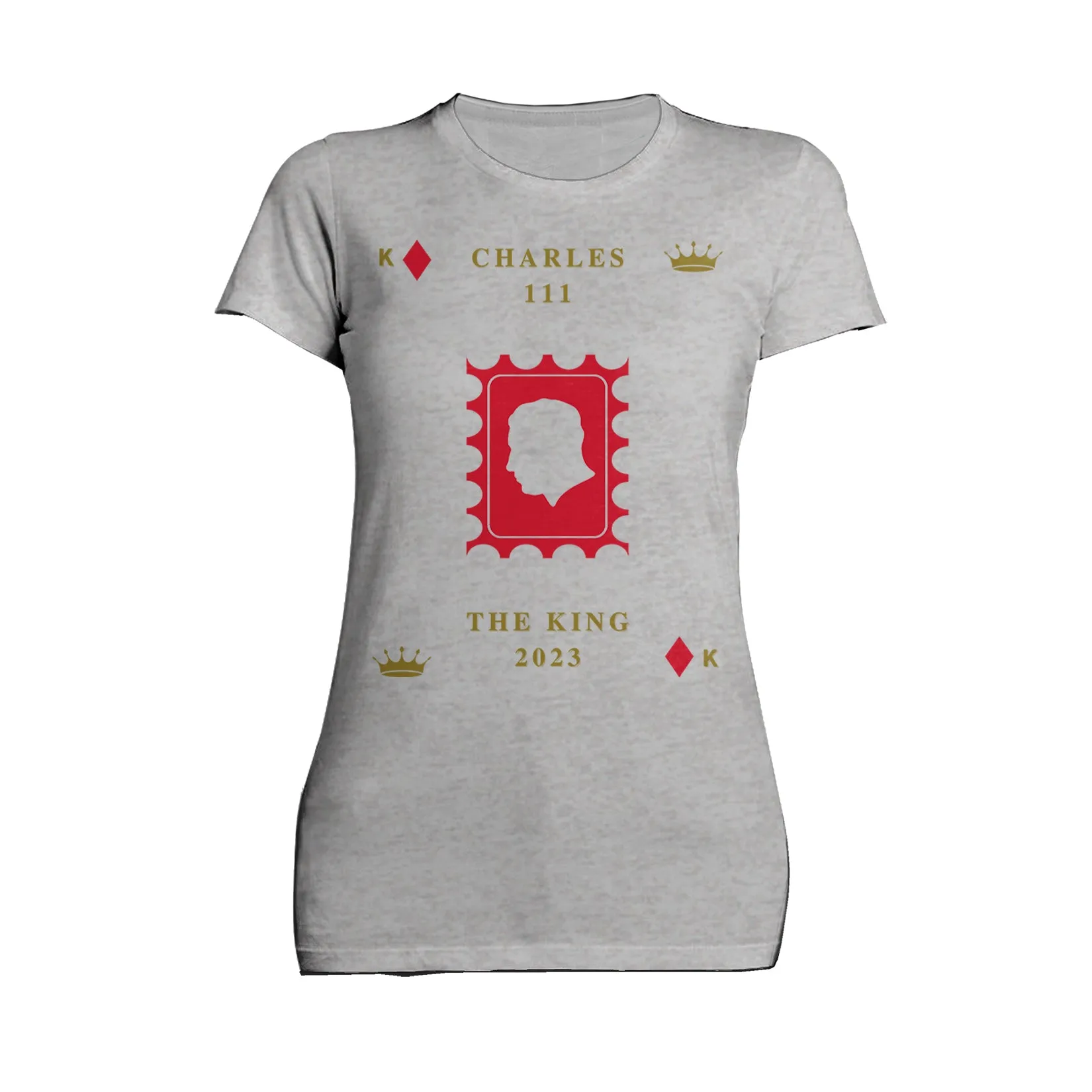 Urban Attitude Kings Coronation 2023 Stamp Silhouette Portrait Women's T-shirt