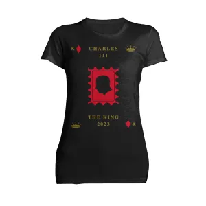 Urban Attitude Kings Coronation 2023 Stamp Silhouette Portrait Women's T-shirt