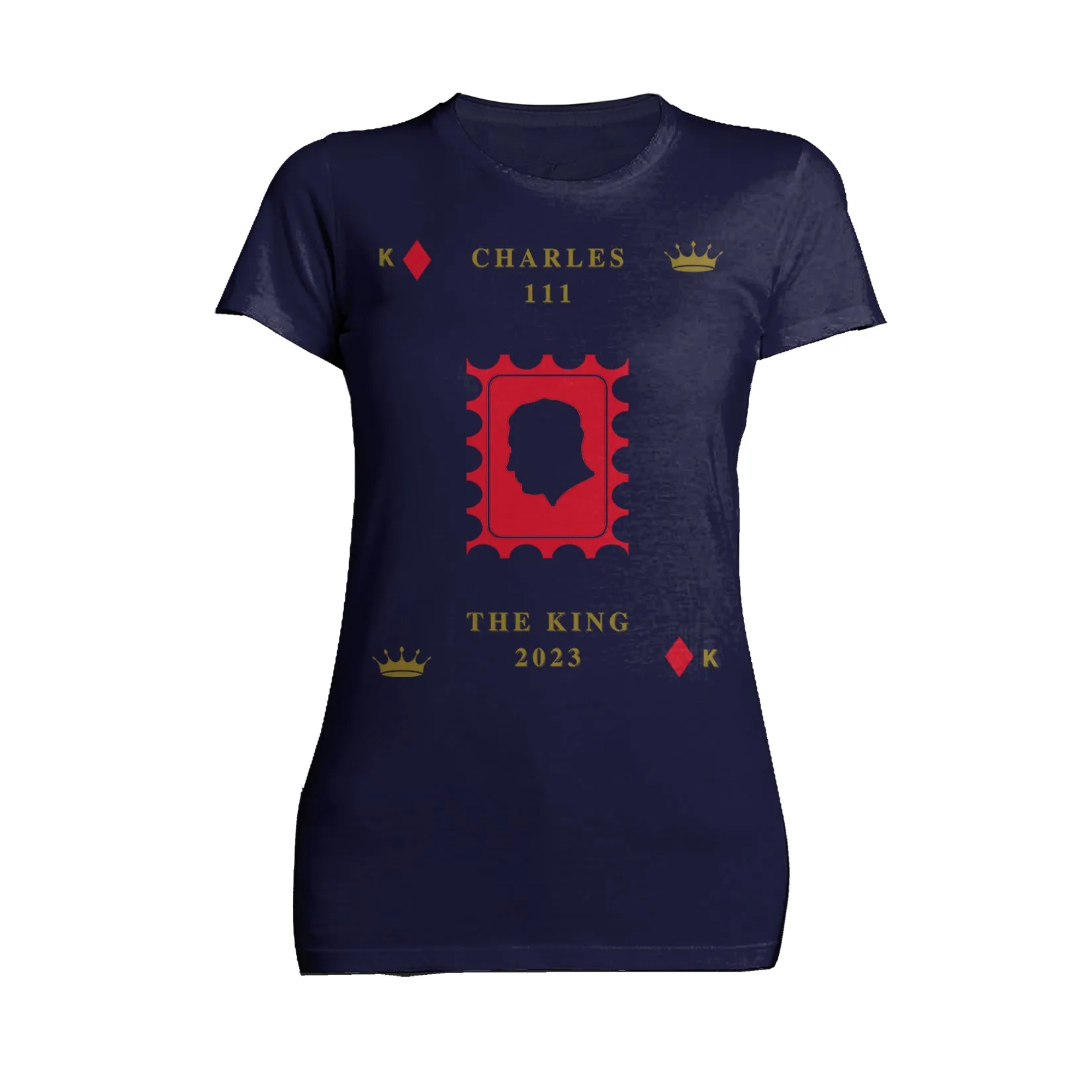 Urban Attitude Kings Coronation 2023 Stamp Silhouette Portrait Women's T-shirt