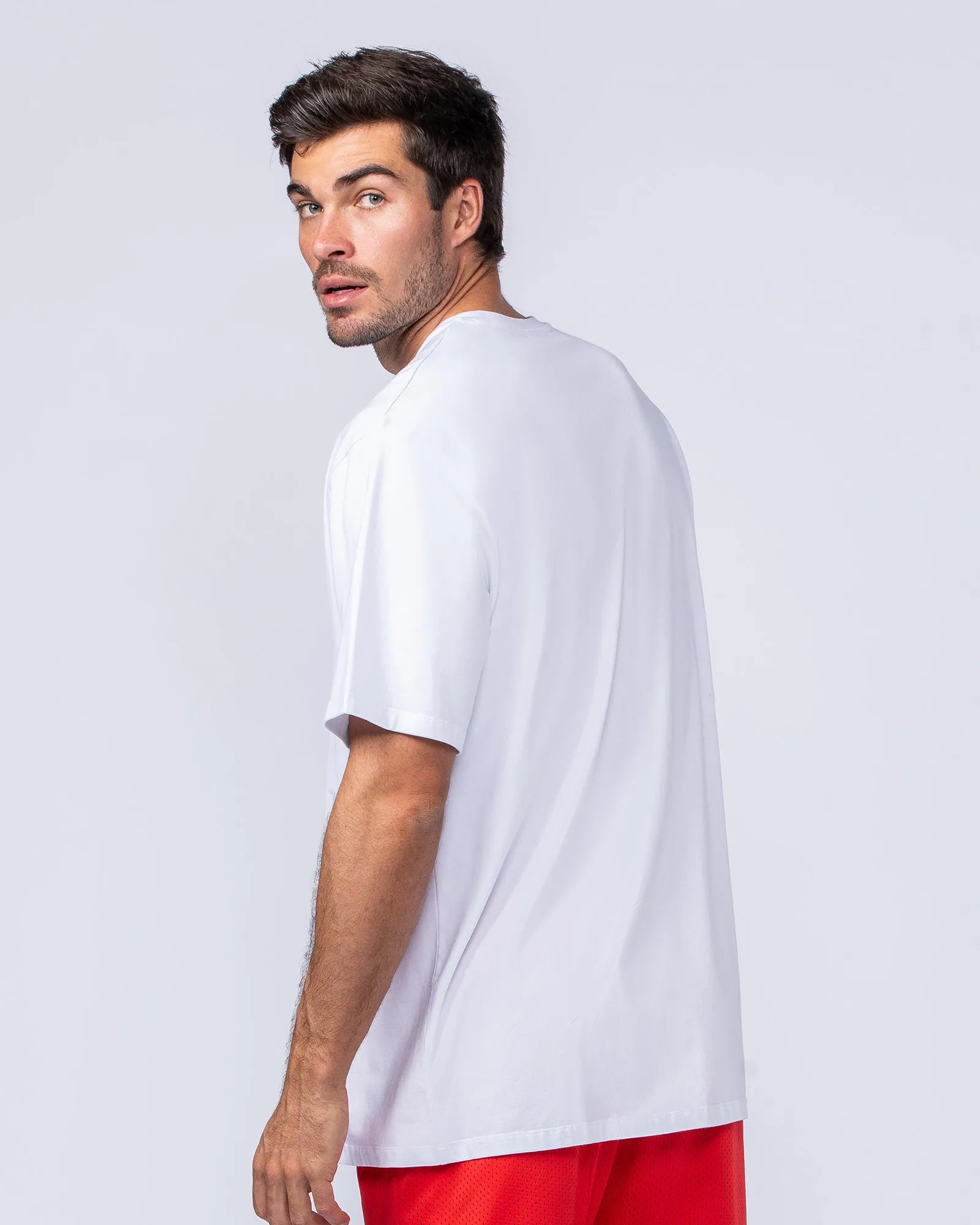 Varsity Oversized Tonal Tee - White
