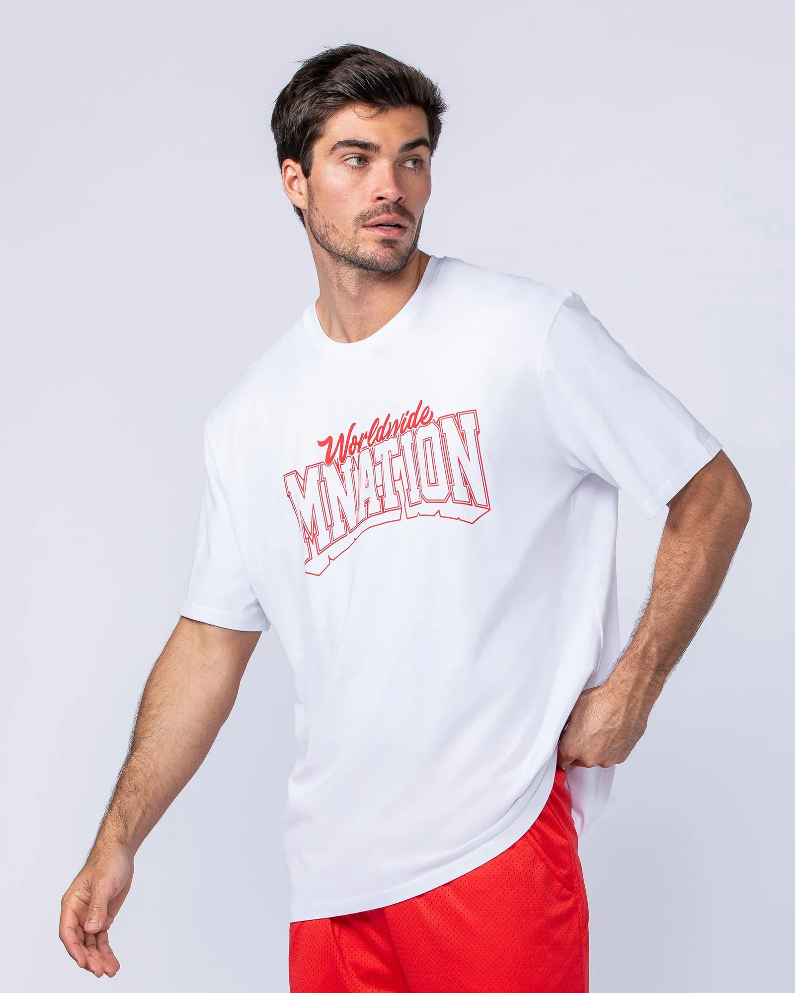 Varsity Oversized Tonal Tee - White