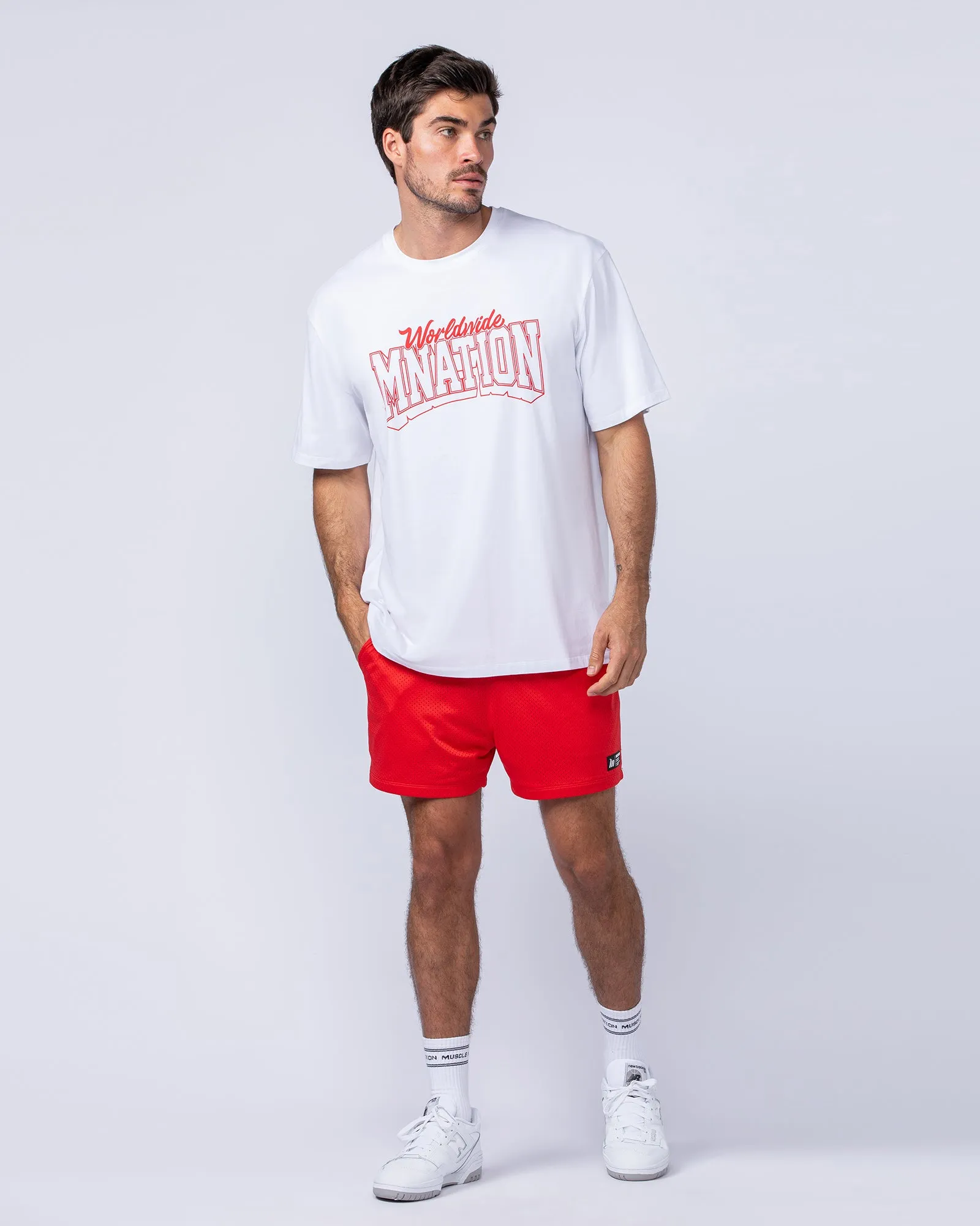 Varsity Oversized Tonal Tee - White