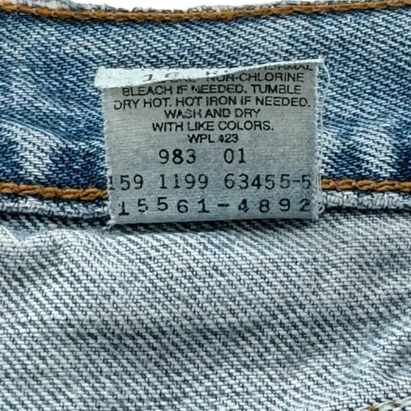 Vintage 90s Levi's 560 Jorts Cutoff Jean Shorts Loose Fit Straight Leg | 35&quot; 12