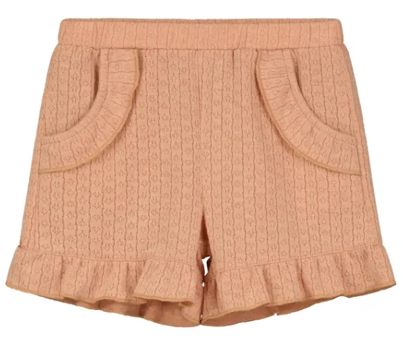 Vintage Pink Ribbed Shorts