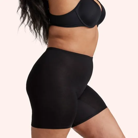 Waisted Anti Chafe Period Long Short - Black