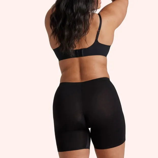 Waisted Anti Chafe Period Long Short - Black