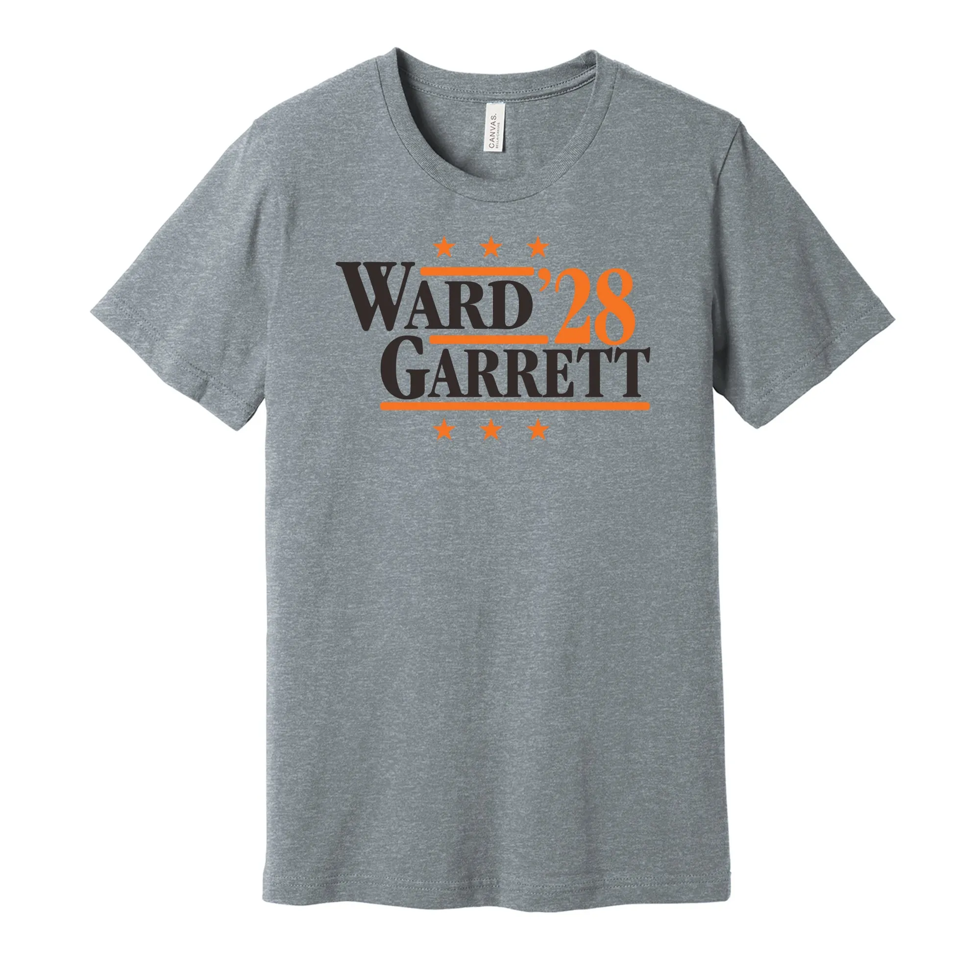 Ward & Garrett '28 - Cleveland Football Legends Political Campaign Parody T-Shirt - Hyper Than Hype Shirts