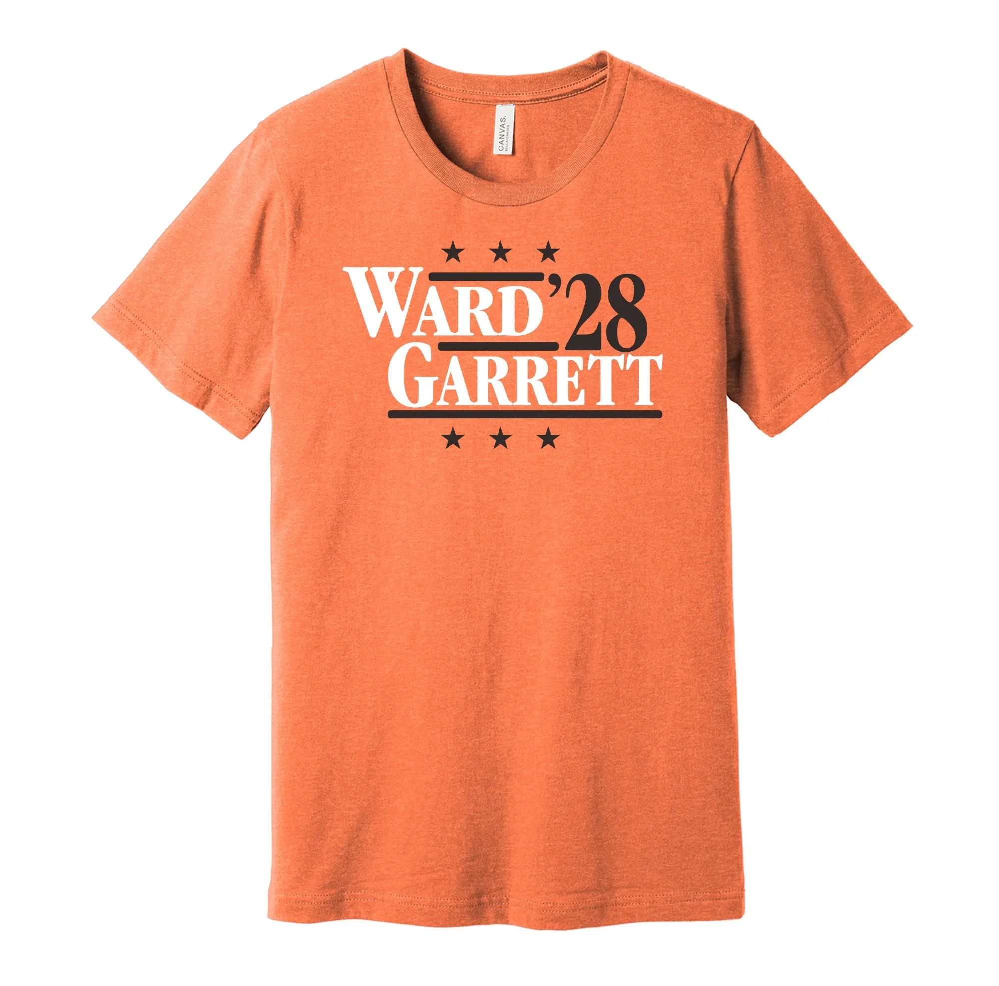 Ward & Garrett '28 - Cleveland Football Legends Political Campaign Parody T-Shirt - Hyper Than Hype Shirts