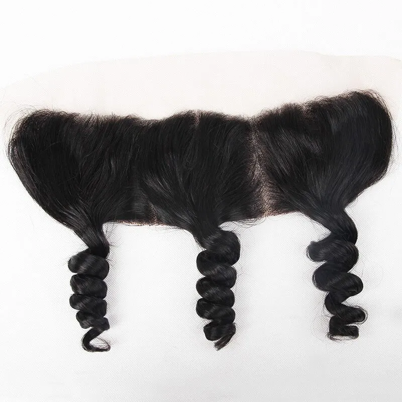 Wavymy Virgin Human Hair Loose Wave 4 Bundles With 13x6 Lace Frontal Virgin Human Hair