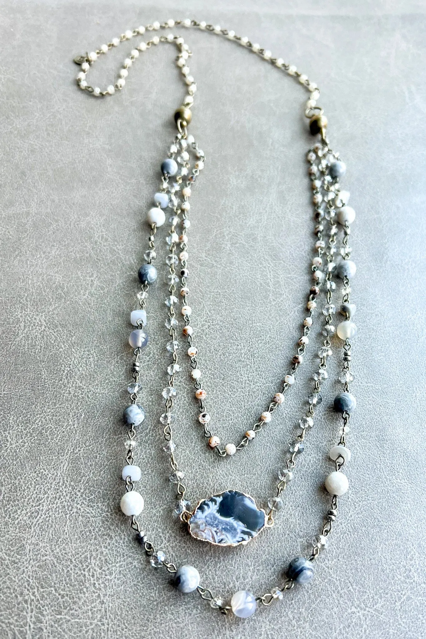 Wear 5 Ways Magnet Necklace - Florence Grey