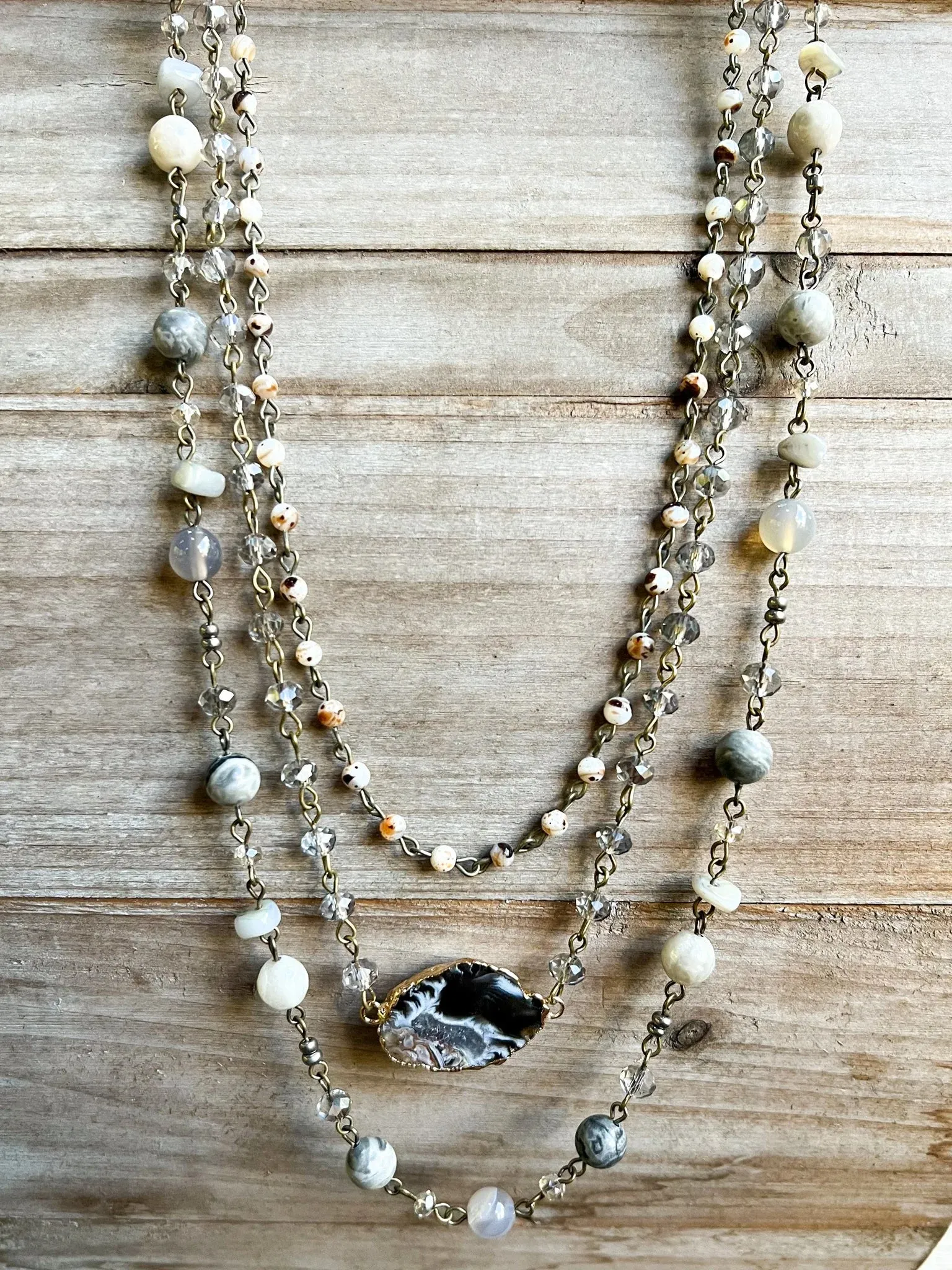 Wear 5 Ways Magnet Necklace - Florence Grey