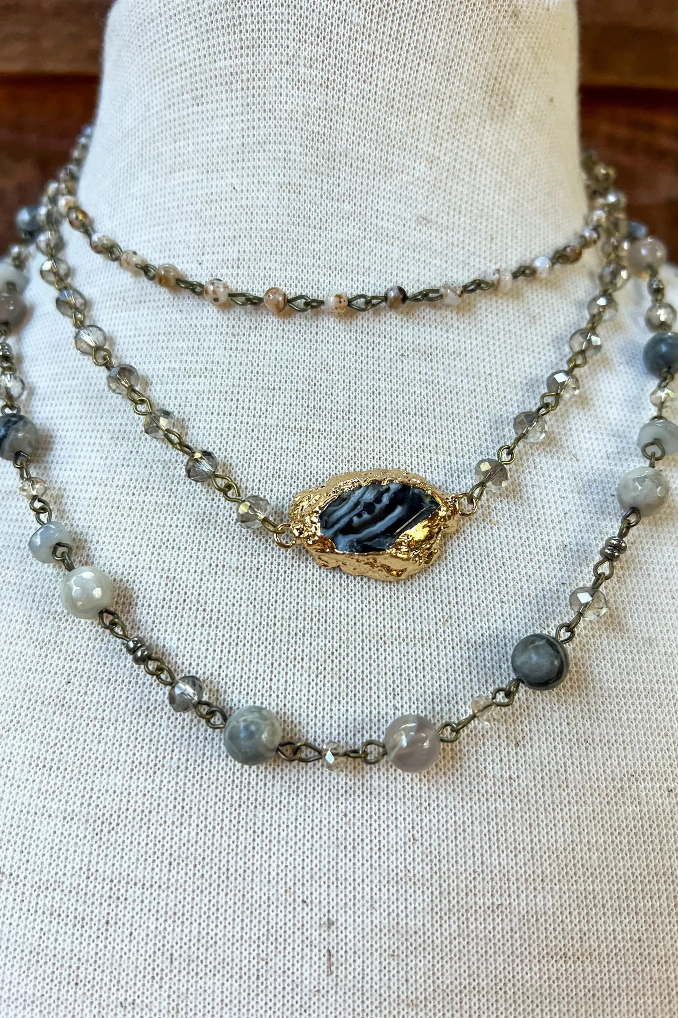 Wear 5 Ways Magnet Necklace - Florence Grey