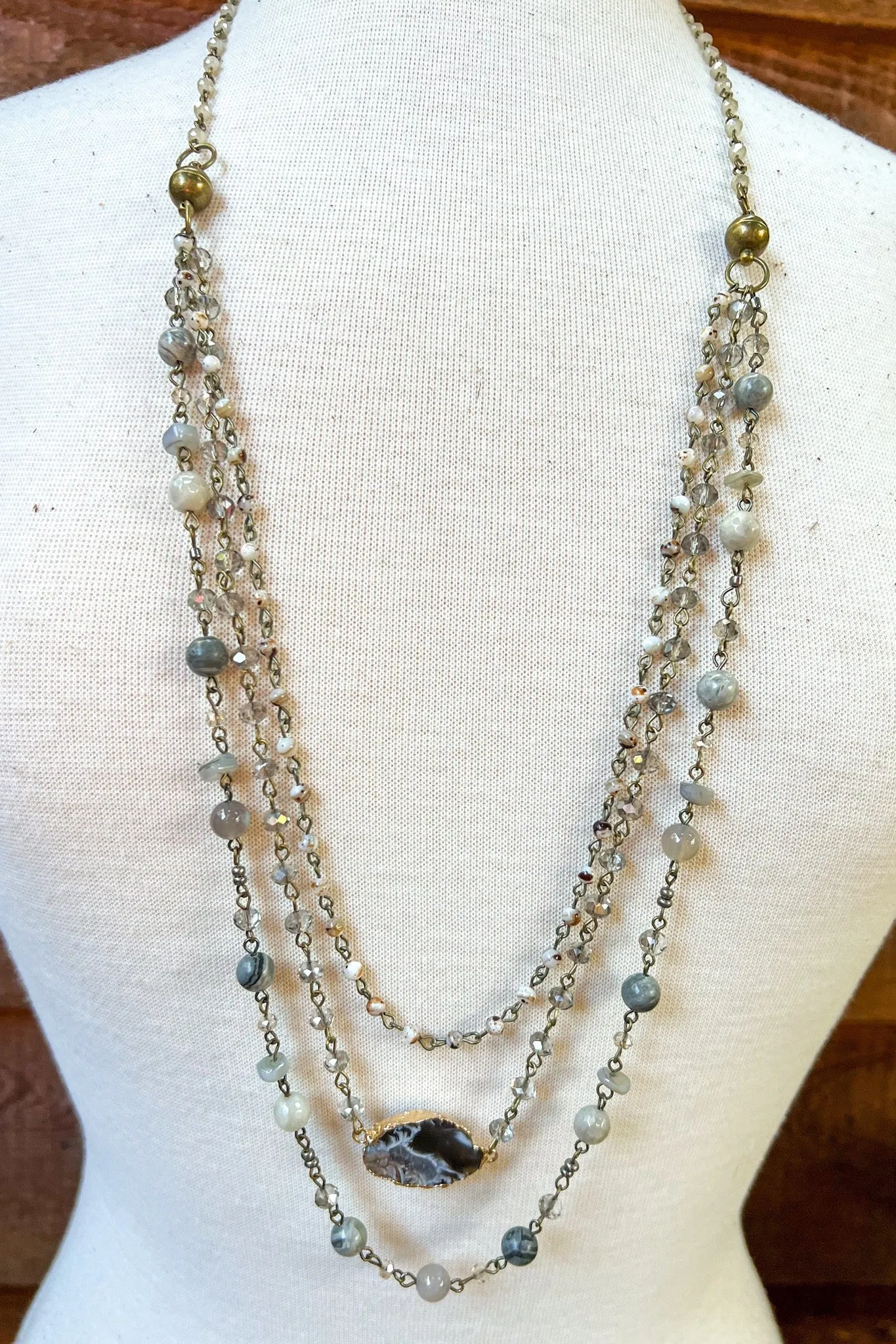 Wear 5 Ways Magnet Necklace - Florence Grey