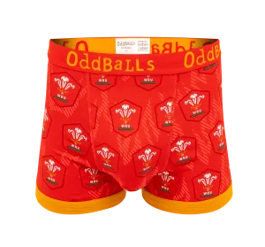 Welsh Rugby Union Flames - Mens Boxer Shorts