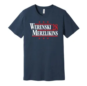 Werenski & Merzlikins '28 - Columbus Hockey Legends Political Campaign Parody T-Shirt - Hyper Than Hype Shirts