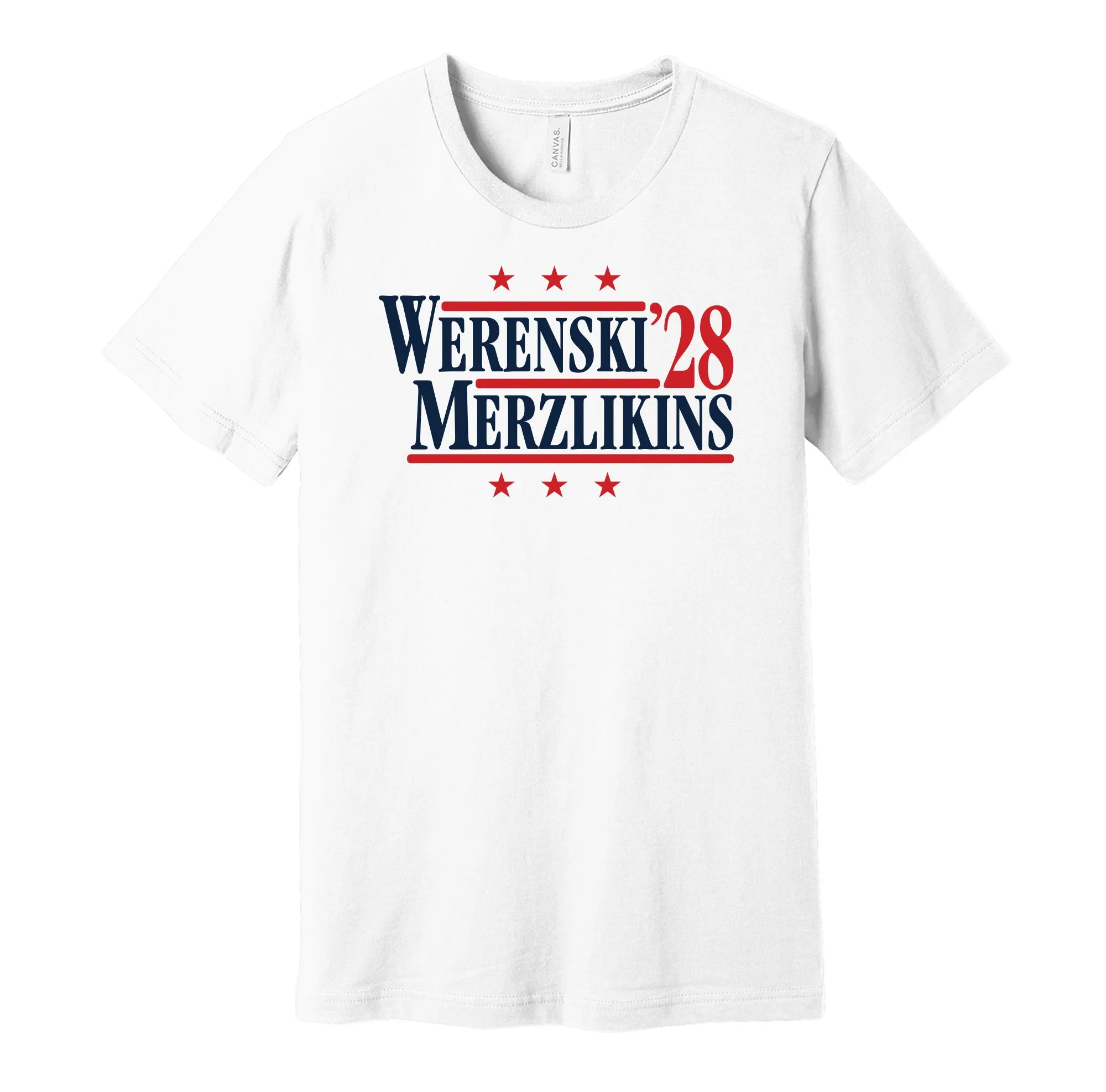 Werenski & Merzlikins '28 - Columbus Hockey Legends Political Campaign Parody T-Shirt - Hyper Than Hype Shirts