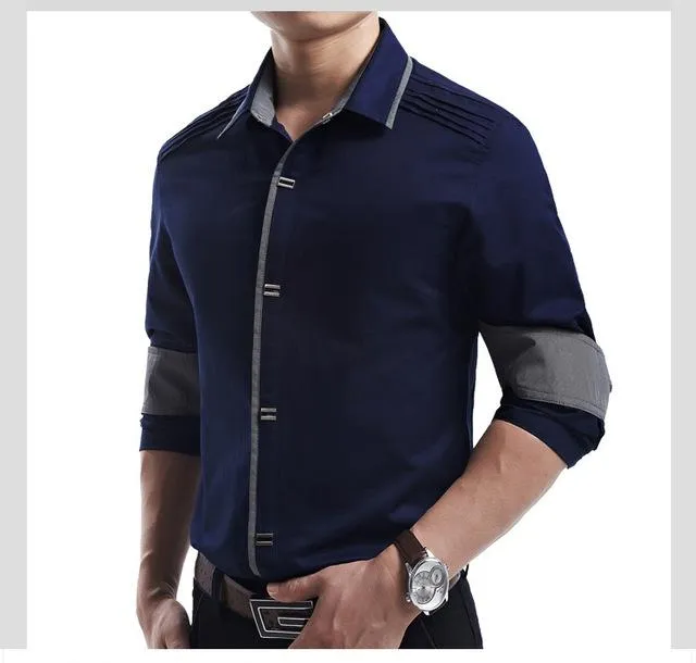 West Louis™ Designer Slim Fit Cotton Shirts