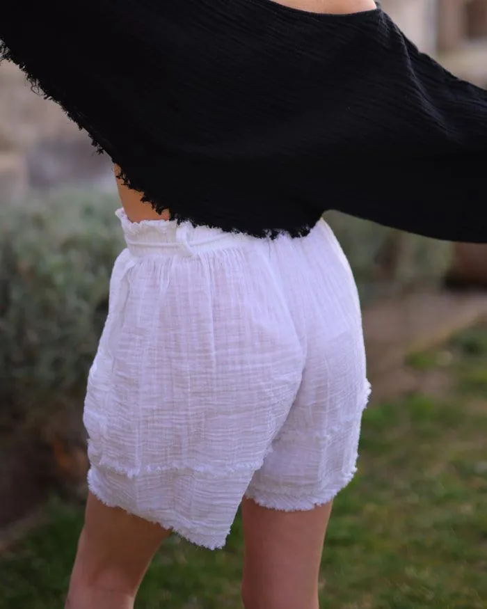White Gauze Shorts