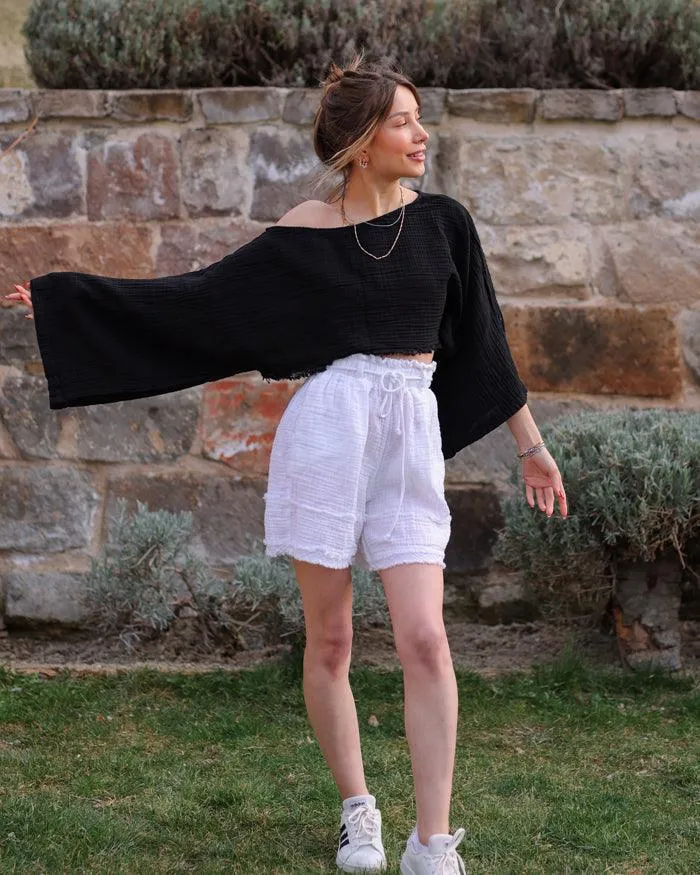 White Gauze Shorts