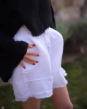 White Gauze Shorts