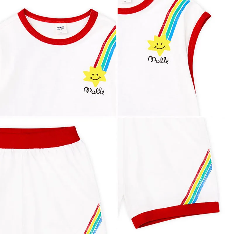 White Rainbow Star Top & Bottom Set 2406MO07