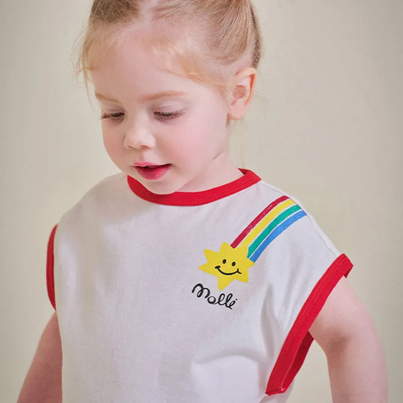 White Rainbow Star Top & Bottom Set 2406MO07