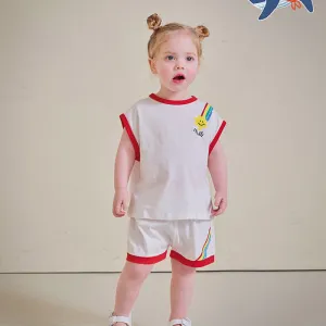 White Rainbow Star Top & Bottom Set 2406MO07