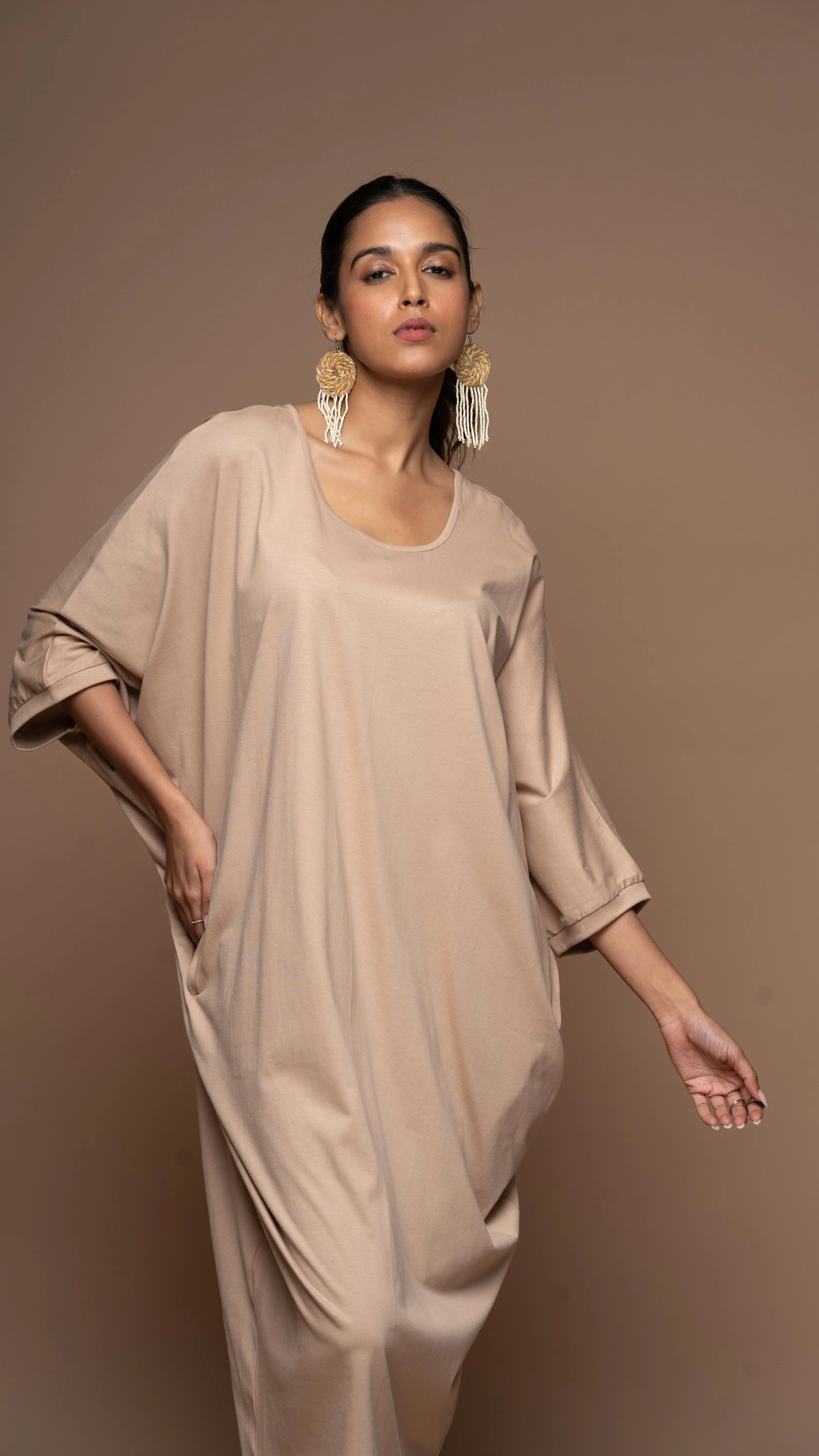 Wings of Style Jersey Dress - Champagne