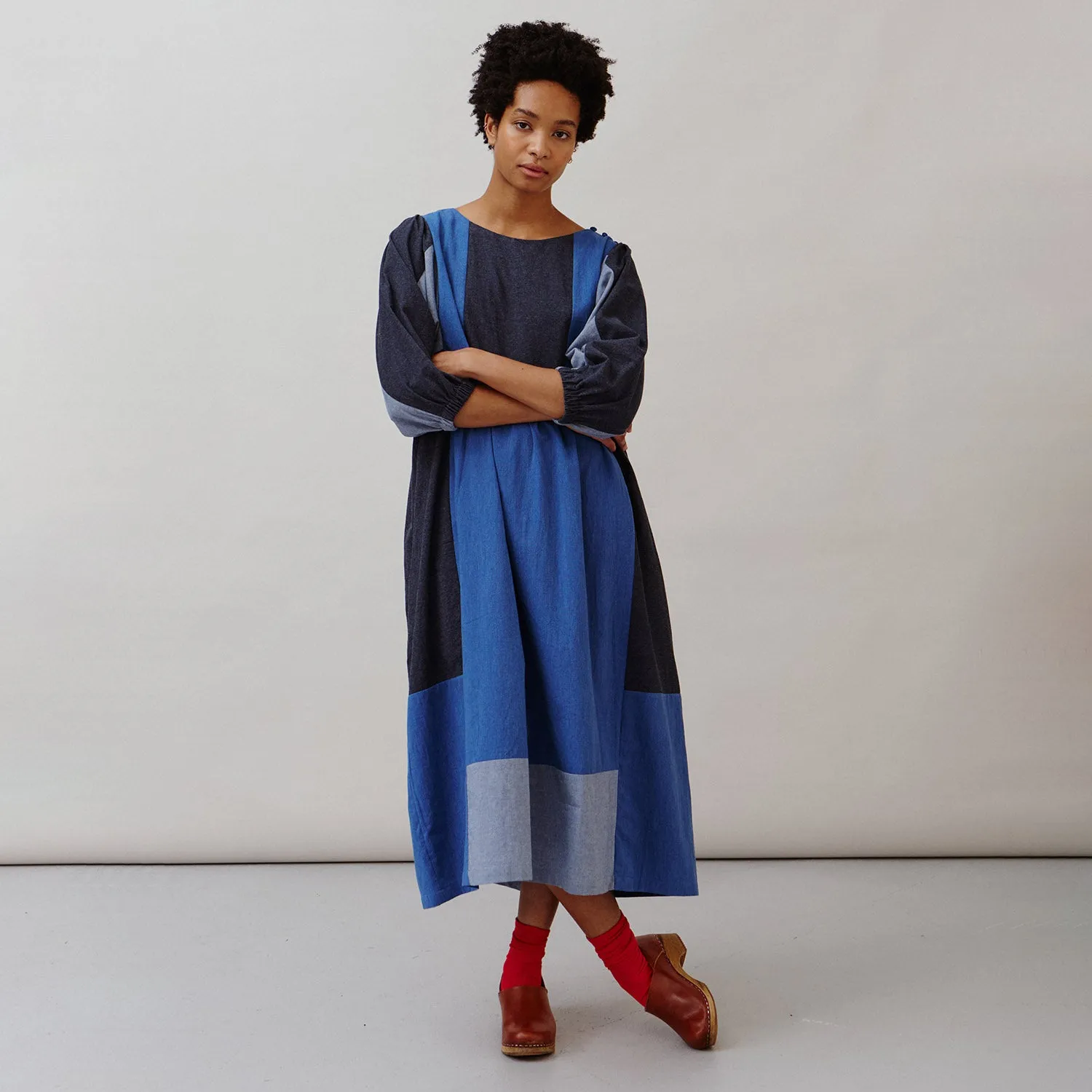 Women's Cotton Betsy Dress - Indigo Mix