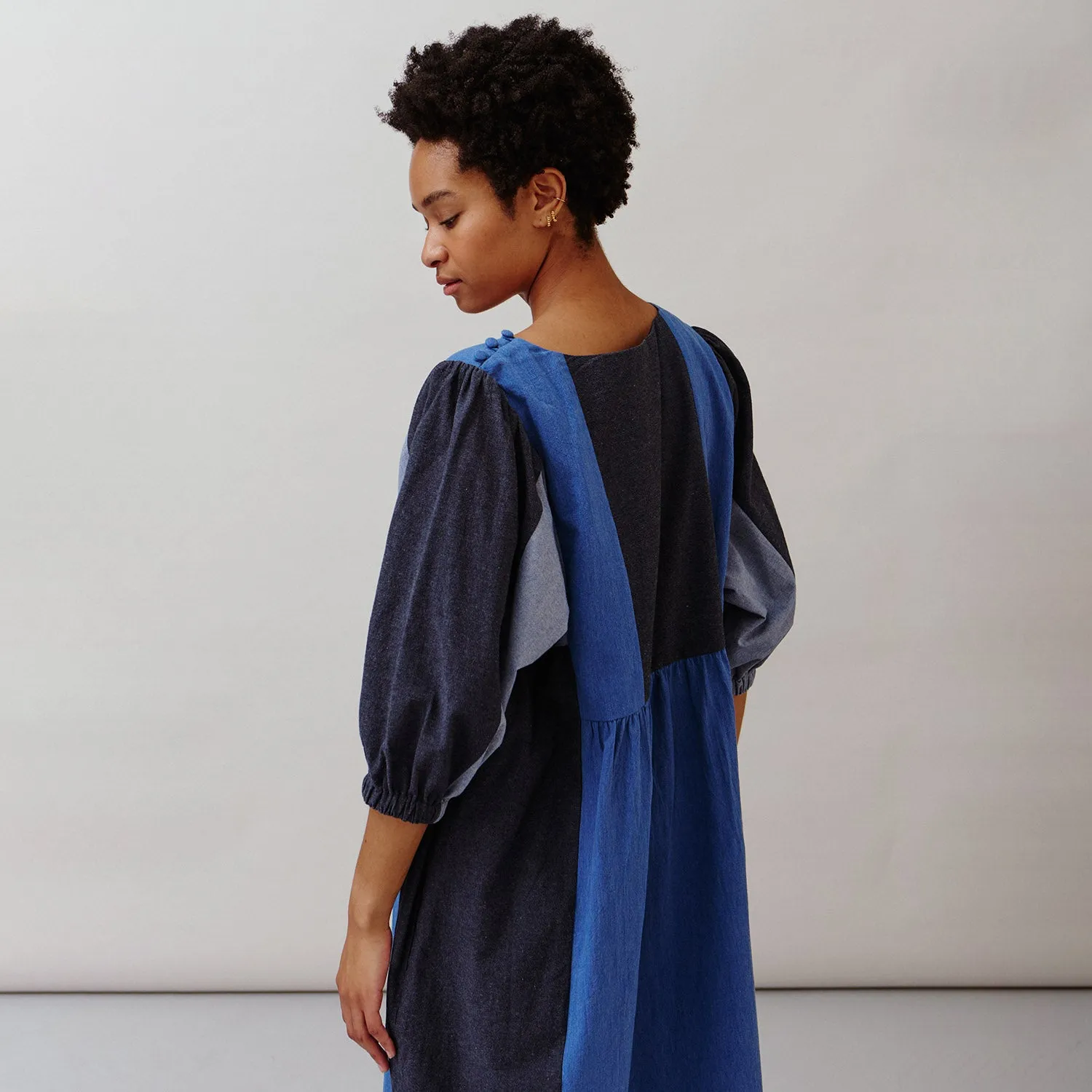 Women's Cotton Betsy Dress - Indigo Mix