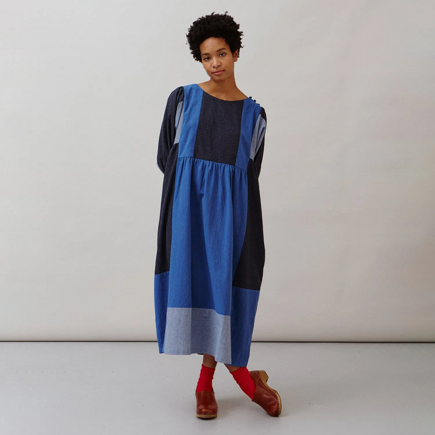 Women's Cotton Betsy Dress - Indigo Mix
